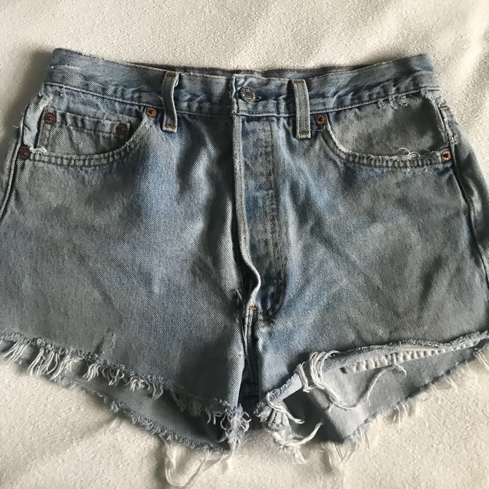 urban renewal denim shorts